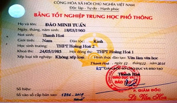 Làm bằng cấp 3 năm 2020-2021