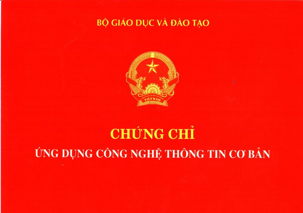 chứng chỉ ứng dụng CNTT cơ bản