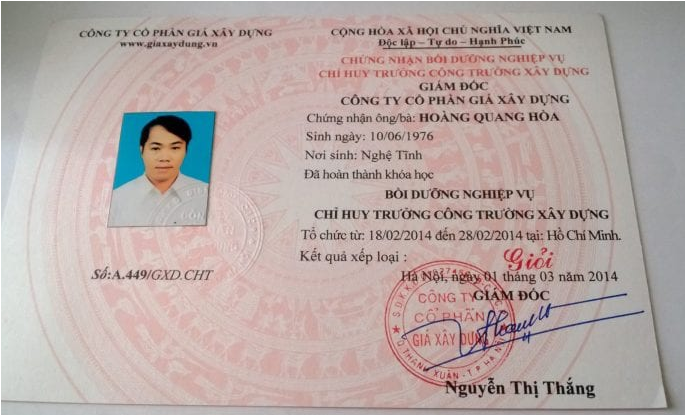 Ảnh làm chứng chỉ nghề