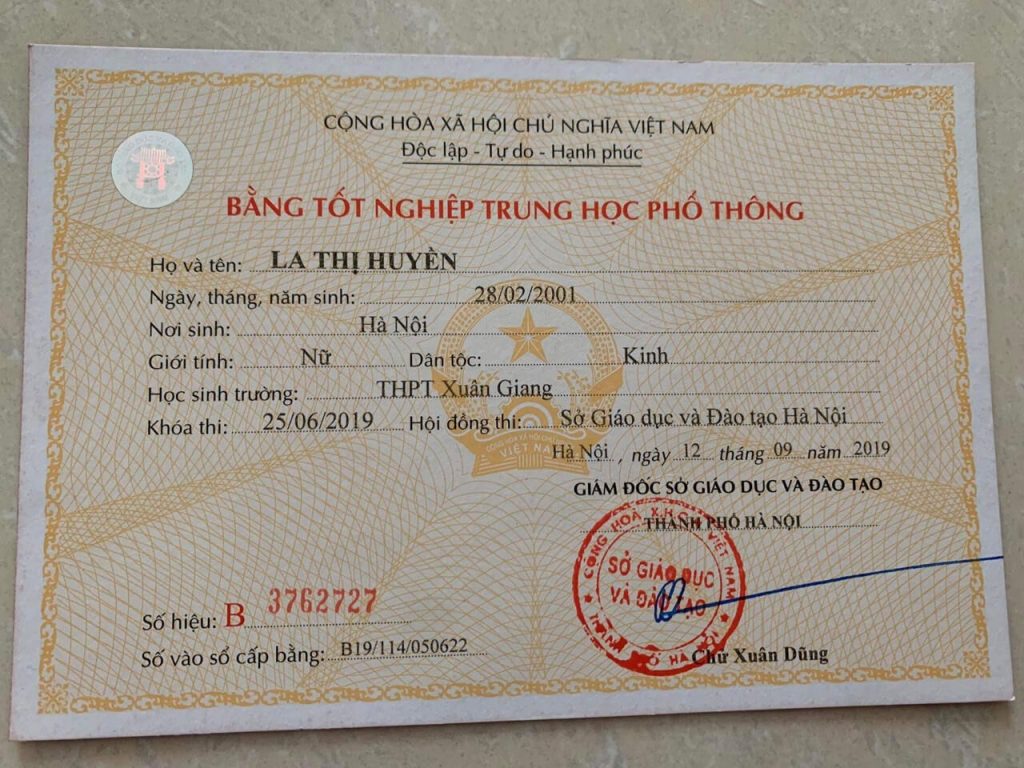 làm bằng cấp 3 có hồ sơ gốc giá rẻ nhất