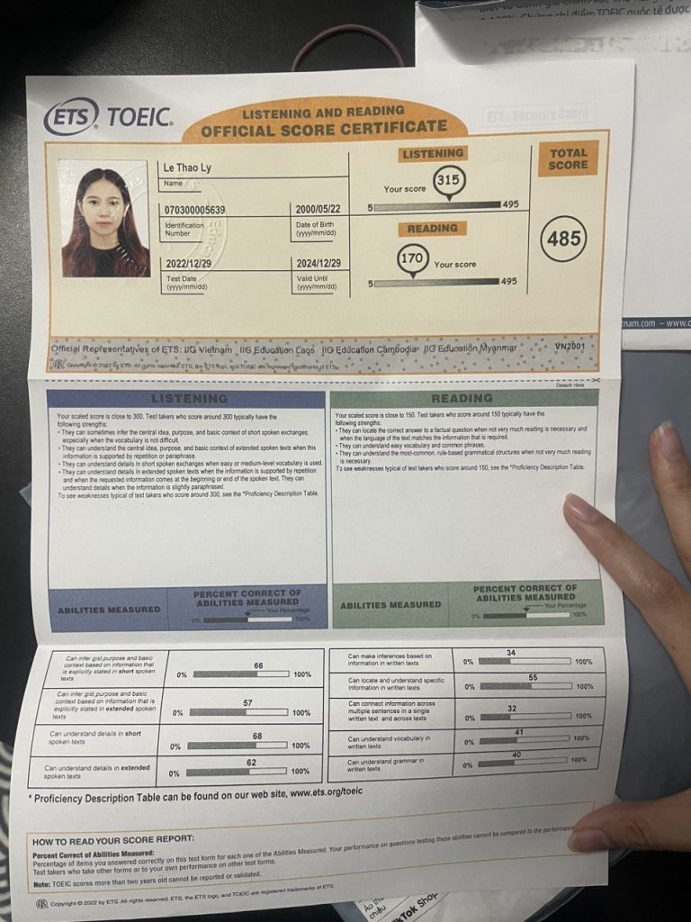 Dịch vụ làm chứng chỉ TOEIC – TOEFL – ITP