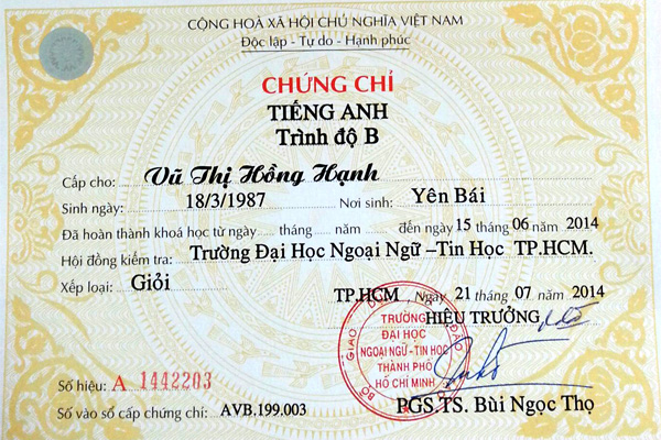 LƯU Ý KHI LÀM CHỨNG CHỈ NGOẠI NGỮ