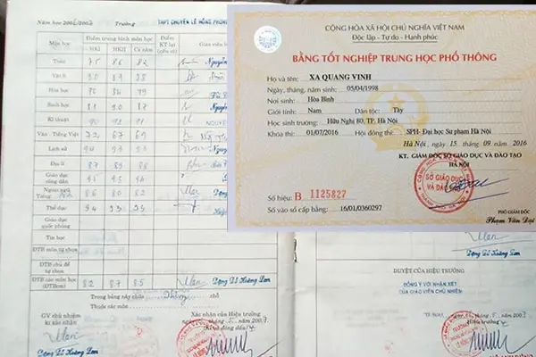 Làm bằng cấp 3 có cần học bạ không ?